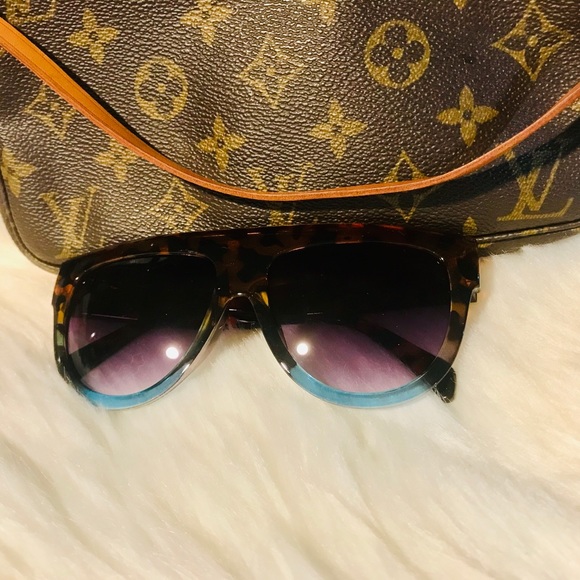 Accessories - Leopard & Blue Multicolored Sunglasses